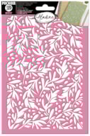 STENCIL ADESIVO 3D  21X14.8CM FOLHAS 81185